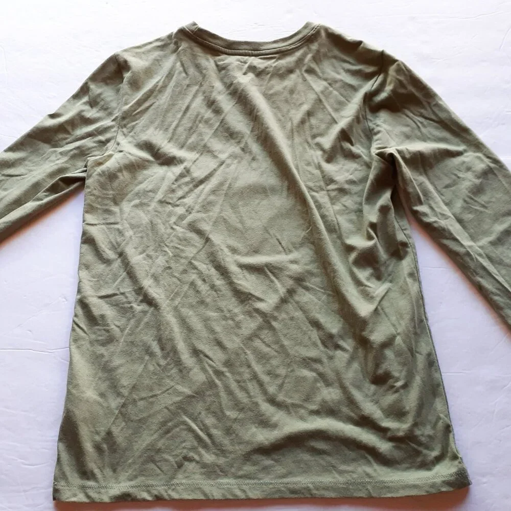 Cat & Jack Boys T-Shirt Dinosaur Long Sleeve Green Large 12-14